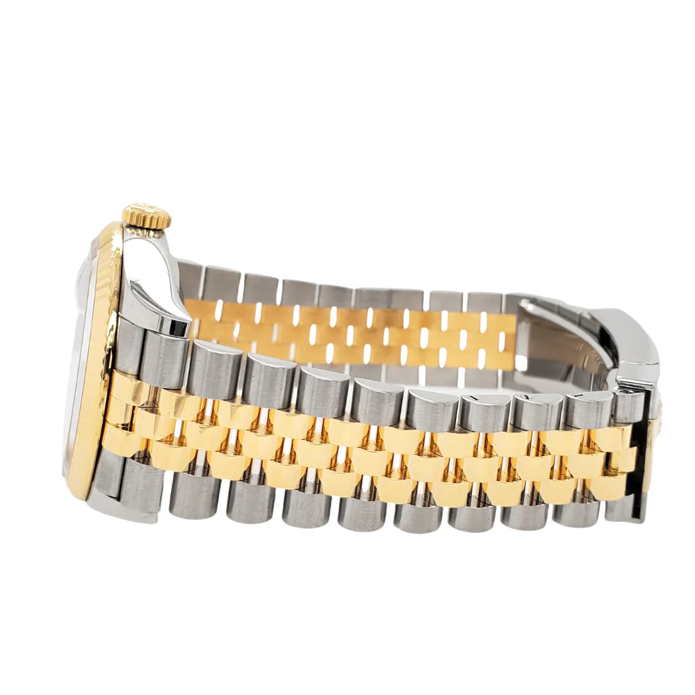 Rolex Datejust 36mm White Dial Fluted Bezel Yellow Gold/Steel Jubilee Watch 126233 Box Papers - Image 4
