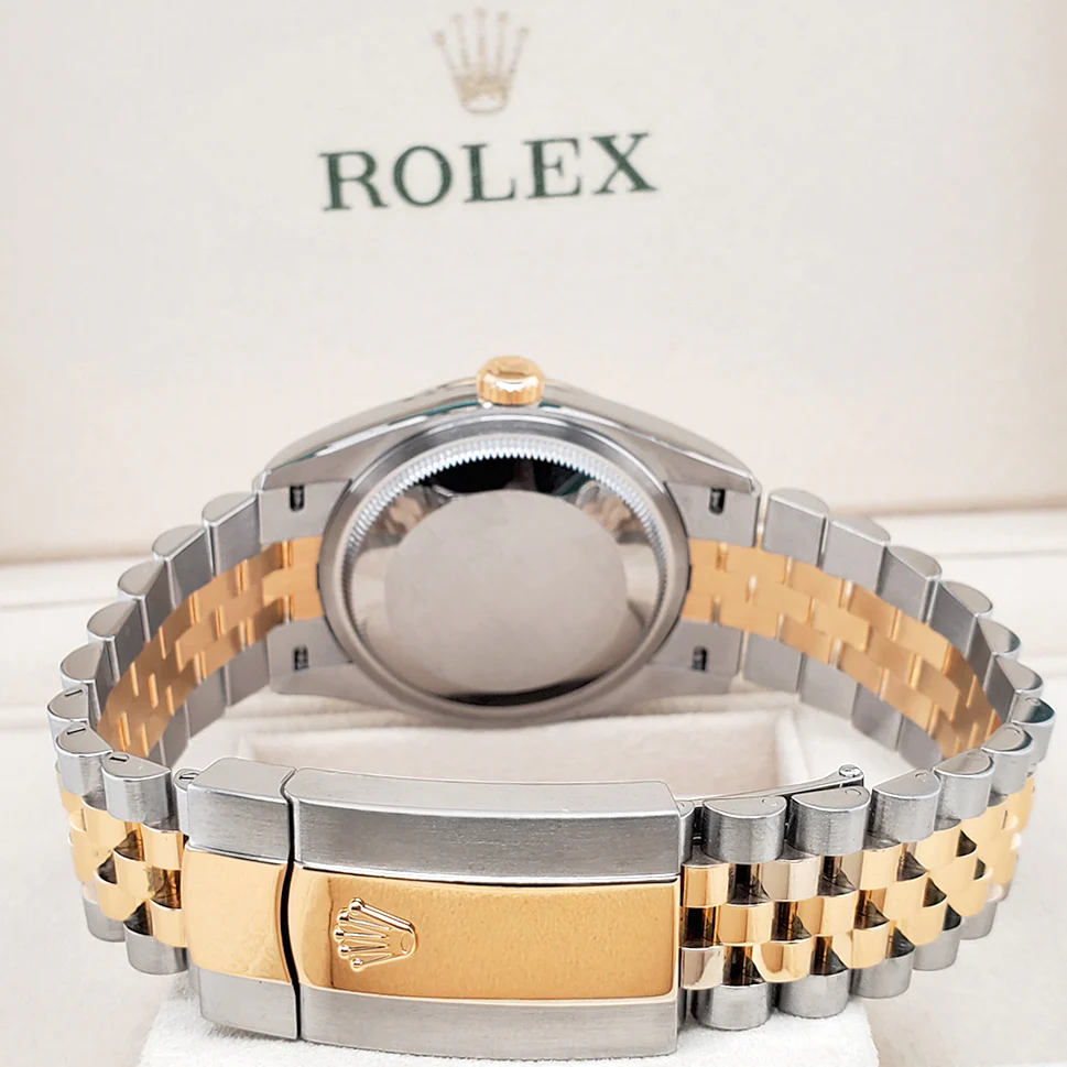 Rolex Datejust 36mm White Dial Fluted Bezel Yellow Gold/Steel Jubilee Watch 126233 Box Papers - Image 5