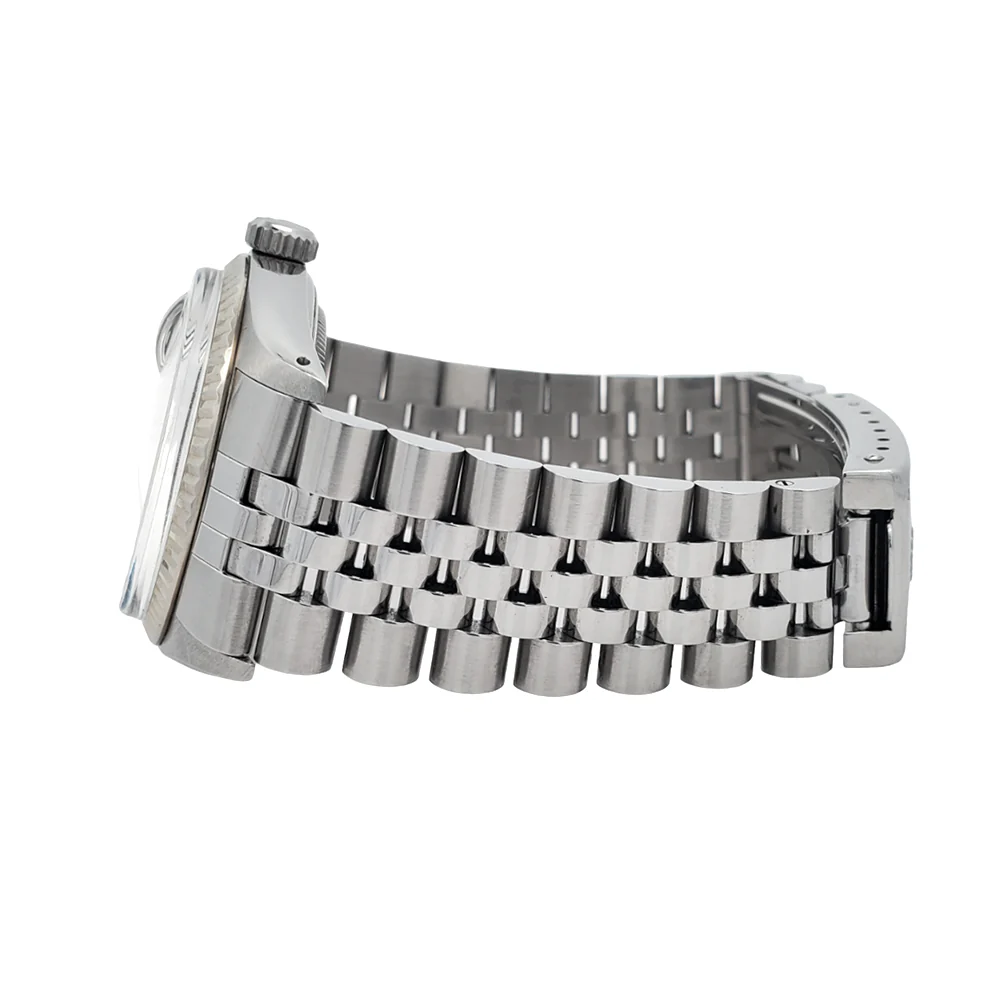 Rolex Datejust 36mm White Gold Fluted Bezel Steel Jubilee Watch 16014 - Image 3