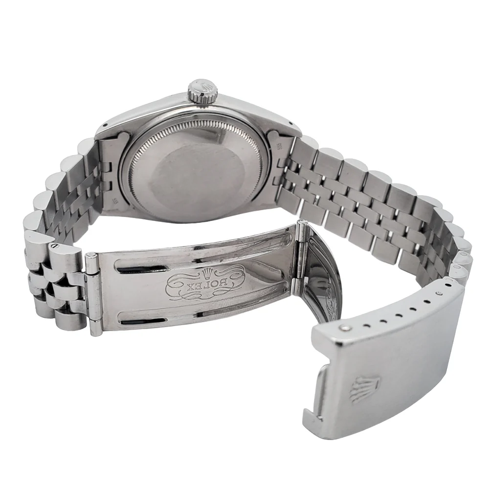 Rolex Datejust 36mm White Gold Fluted Bezel Steel Jubilee Watch 16014 - Image 5