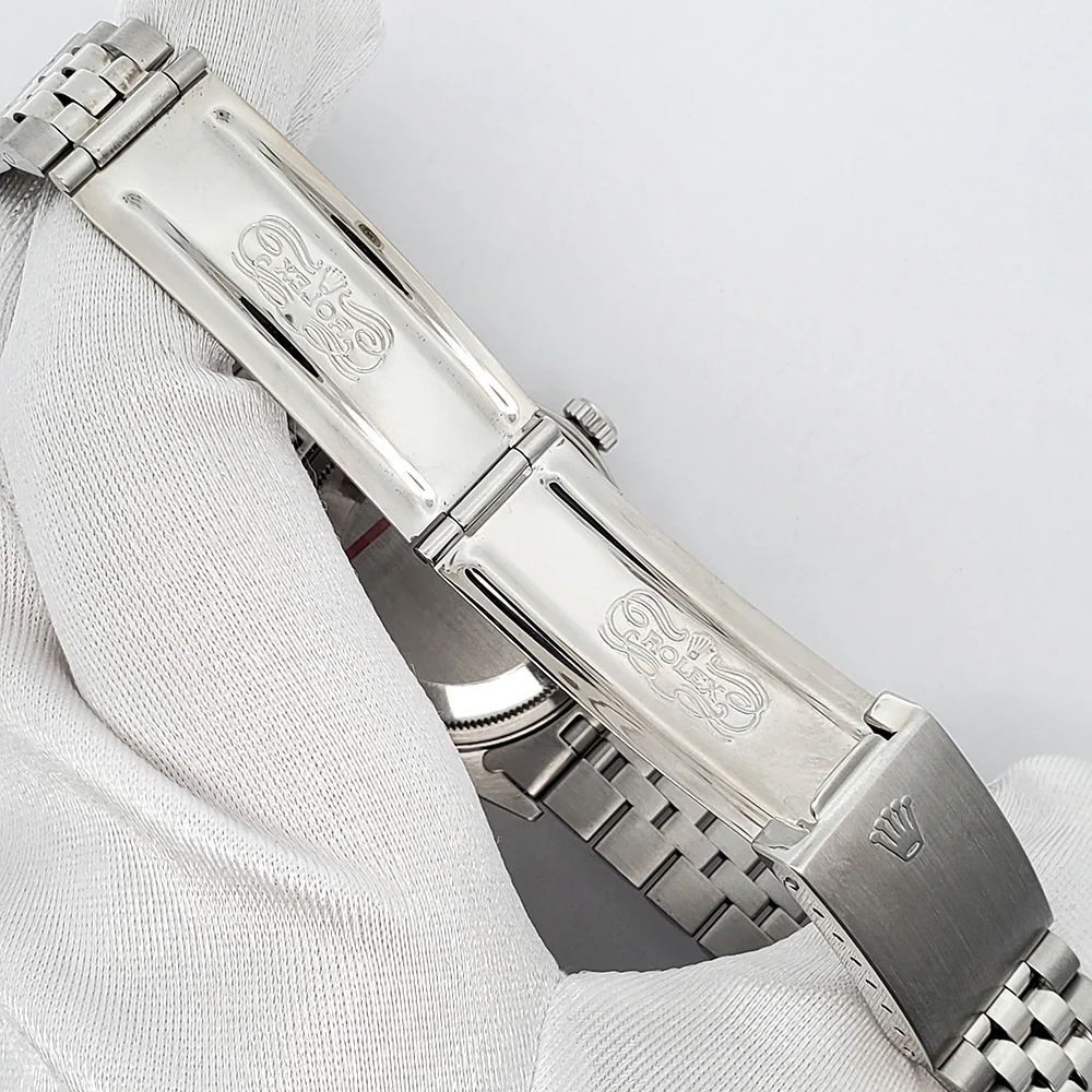 Rolex Datejust 36mm White Gold Fluted Bezel Steel Jubilee Watch 16014 Service Papers - Image 6