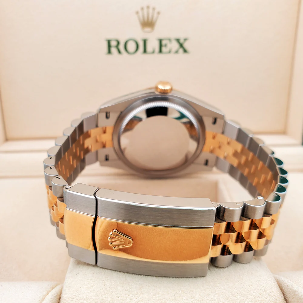 Rolex Datejust 36mm White Roman 2-Tone Yellow Gold/Steel Jubilee Watch 126233 Box Papers - Image 5
