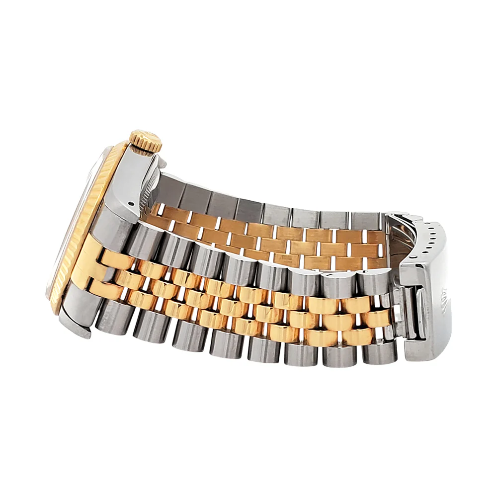 Rolex Datejust 36mm White Roman 2-Tone Yellow Gold/Steel Jubilee Watch 16233 - Image 4