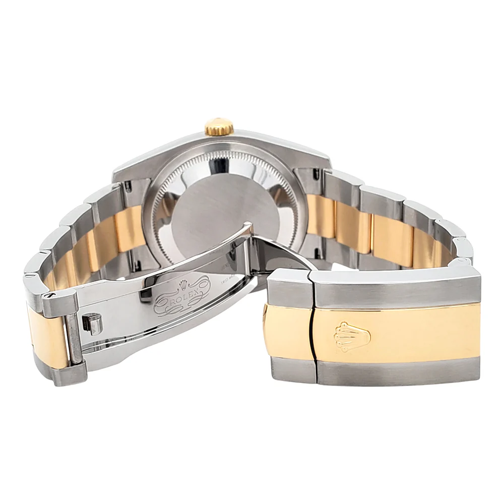 Rolex Datejust 36mm Silver Tuxedo 2-tone Yellow Gold/Steel 116233 Oyster Watch Box Papers - Image 8