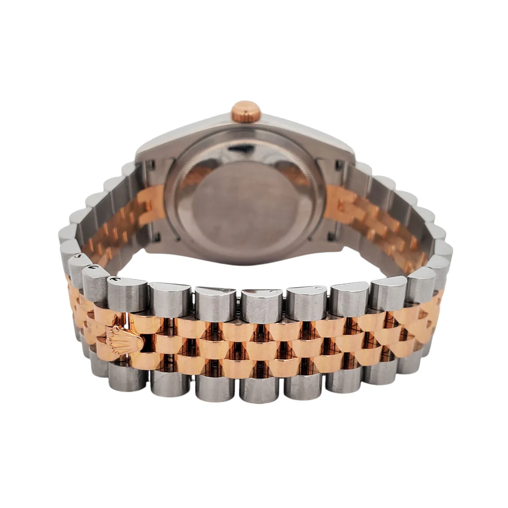 Rolex Datejust 36mm White Roman Dial 2-Tone Rose Gold/Steel Jubilee 116231 Watch - Image 5