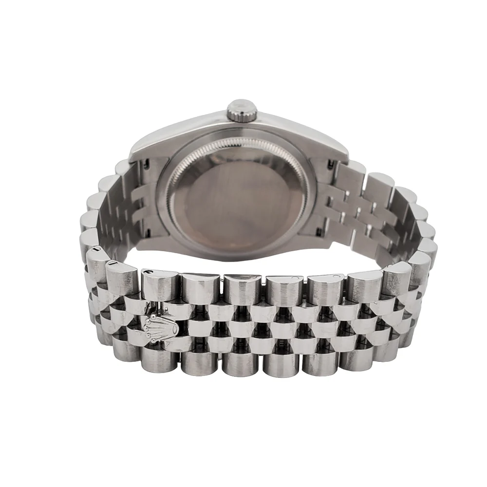 Rolex Datejust 36mm White Roman Dial Stainless Steel Jubilee Watch 116200 Box Papers - Image 5