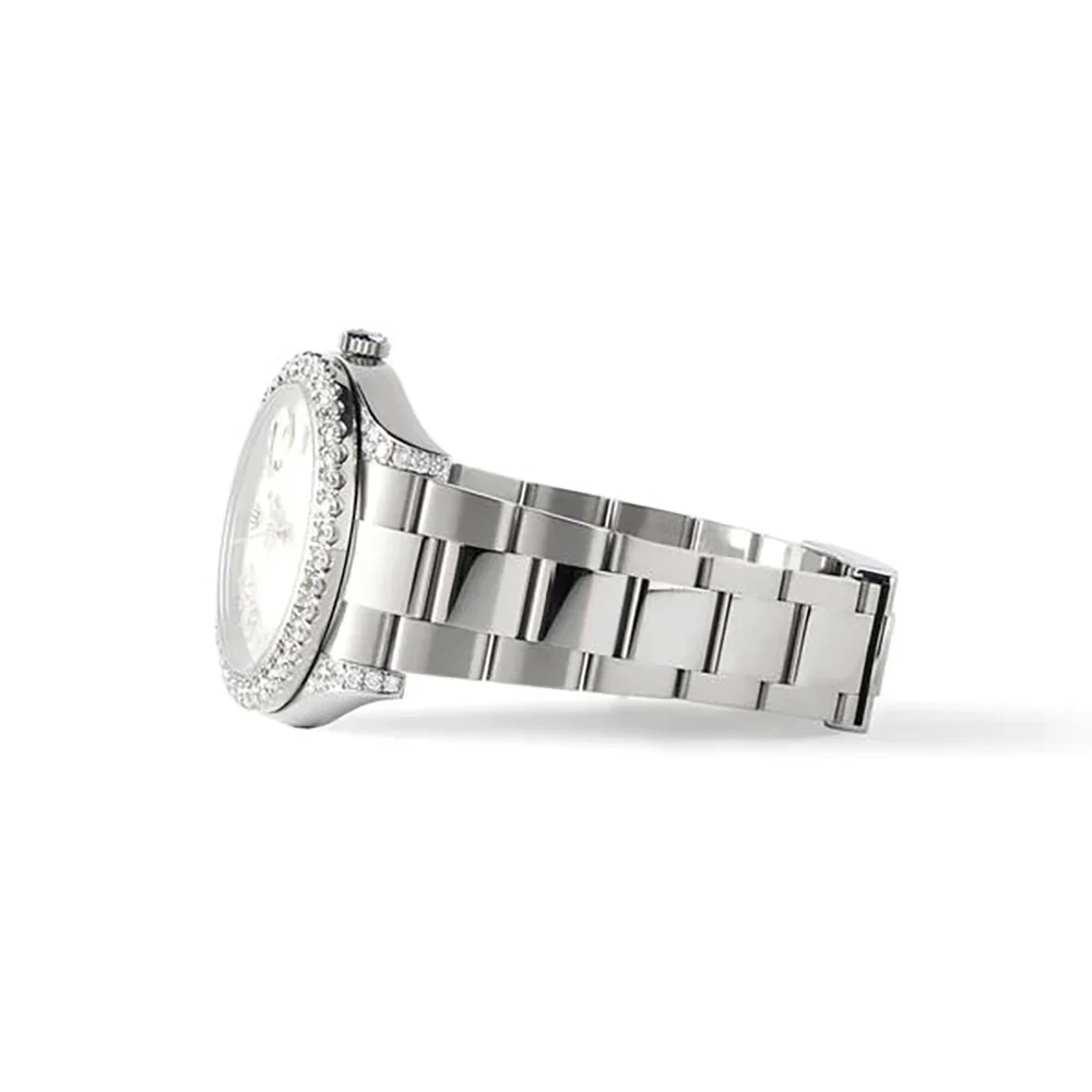 Rolex Datejust 41 126300 4.4CT Diamond Bezel/Lugs/White Index Dial Steel Oyster Watch Box Papers - Image 5