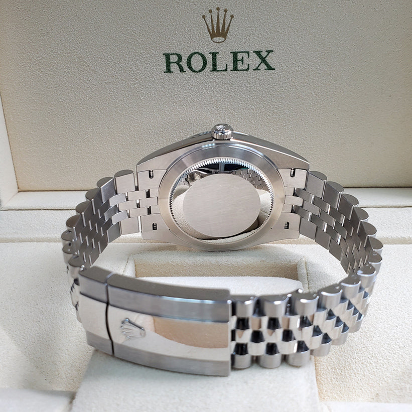 Rolex Datejust 41 126300 Wimbledon Slate Roman Dial Steel Jubilee Watch Box Papers - Image 5