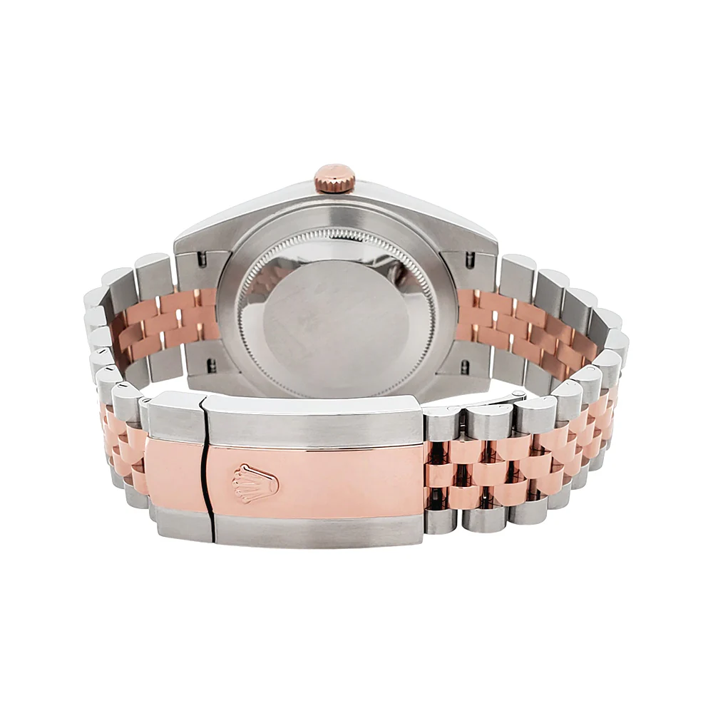 Rolex Datejust 41 126331 Factory Chocolate Diamond Dial 2-tone Rose Gold/Steel Jubilee Watch Box Papers - Image 7