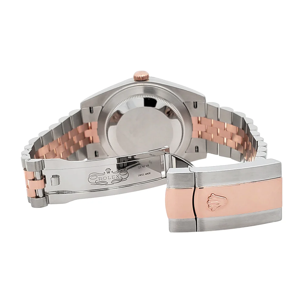 Rolex Datejust 41 126331 Factory Chocolate Diamond Dial 2-tone Rose Gold/Steel Jubilee Watch Box Papers - Image 8