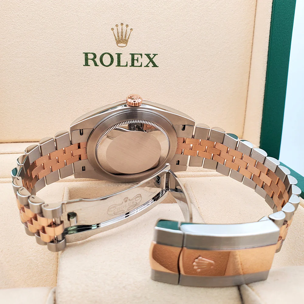 Rolex Datejust 41 126331 Factory Diamond Dial 2-tone Rose Gold/Steel Jubilee Watch Box Papers - Image 6
