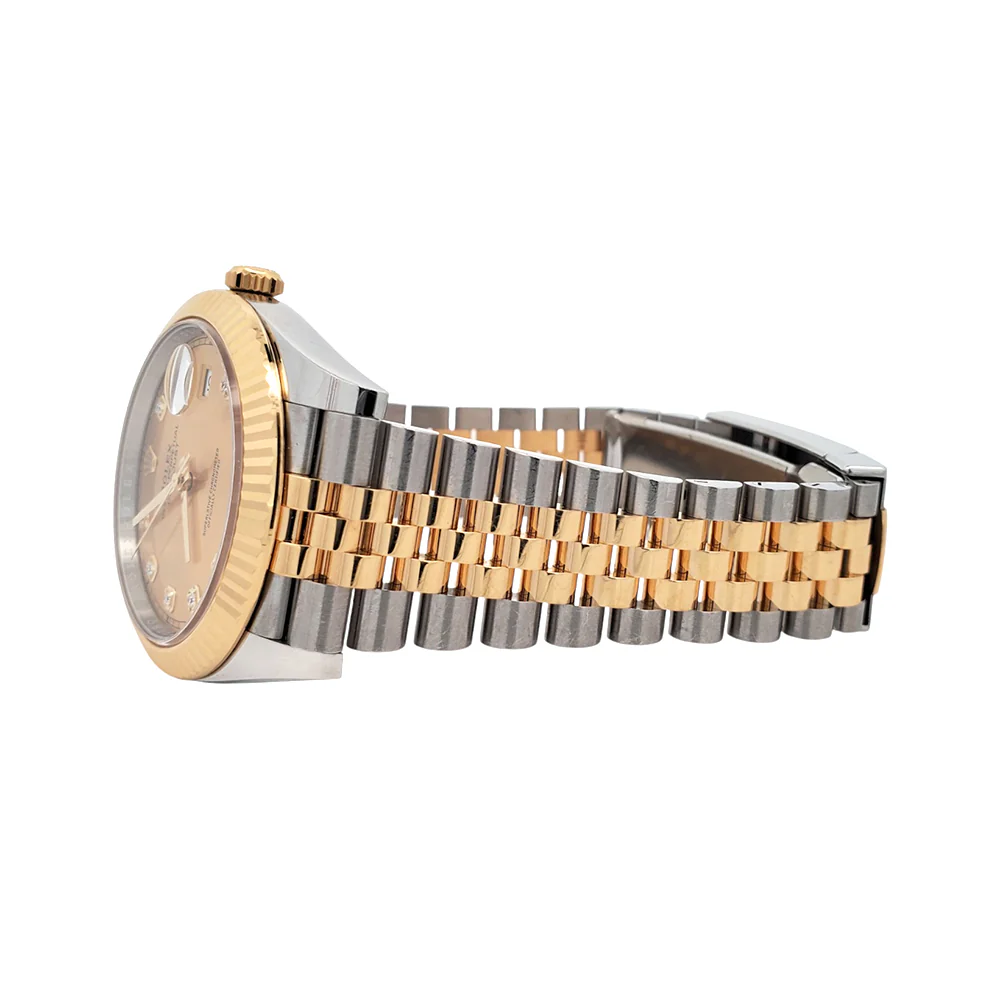 2023 Rolex Datejust 41 126333 Factory Champagne Diamond 2-tone Yellow Gold/Steel Jubilee Watch Box Papers - Image 4