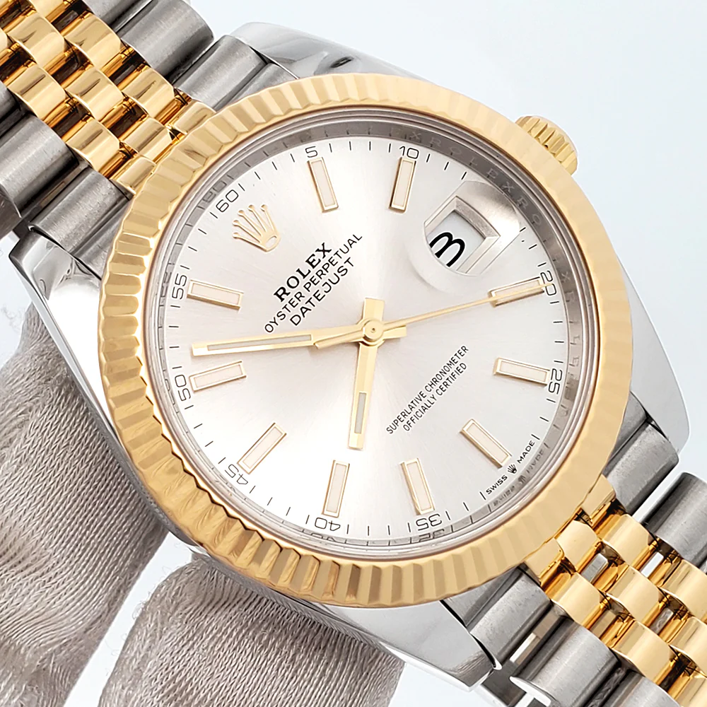 Rolex Datejust 41 126333 Silver Index 2-Tone Yellow Gold/Steel Jubilee Watch Box/Papers/Tag - Image 2