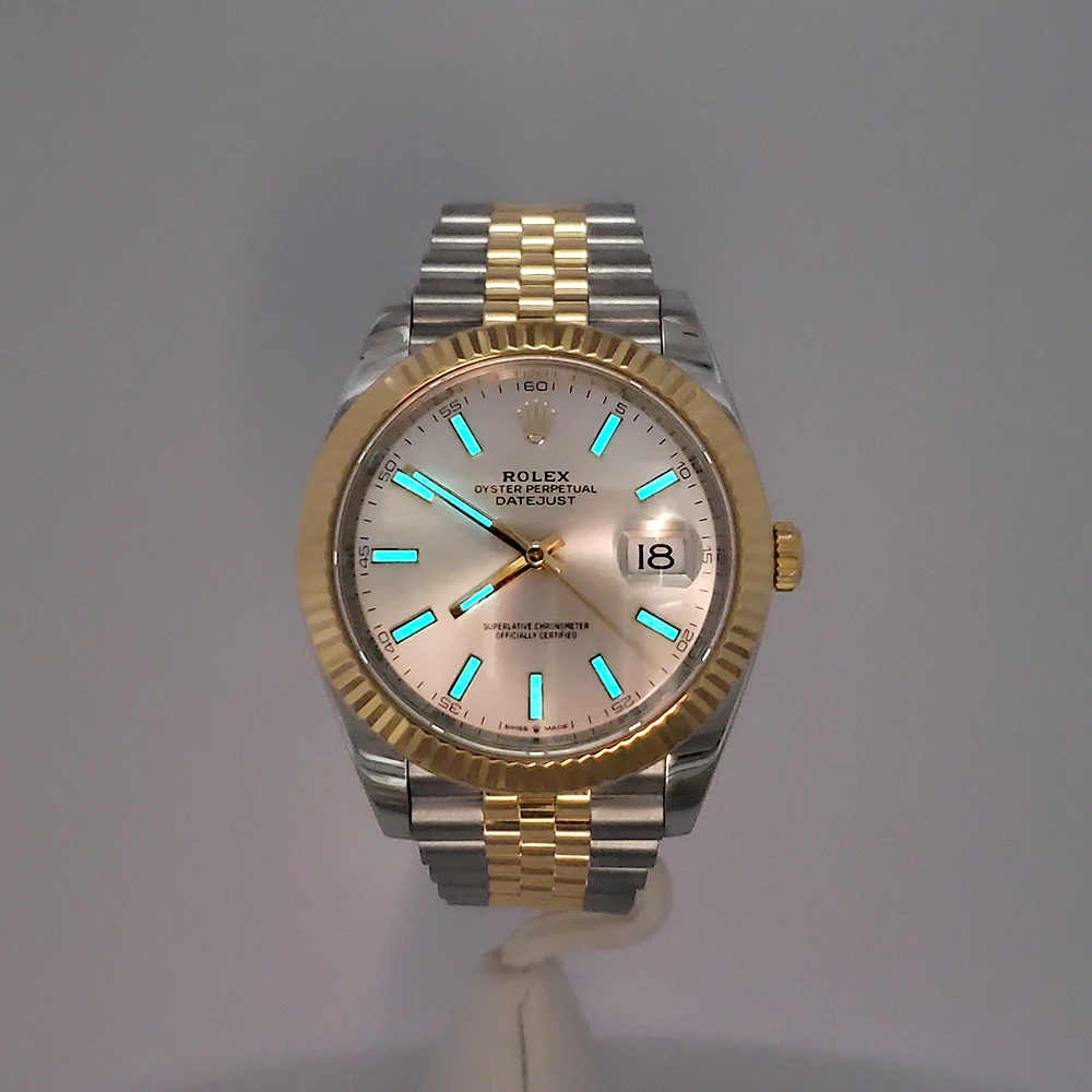 Rolex Datejust 41 126333 Silver Index 2-Tone Yellow Gold/Steel Jubilee Watch Box/Papers/Tag - Image 8
