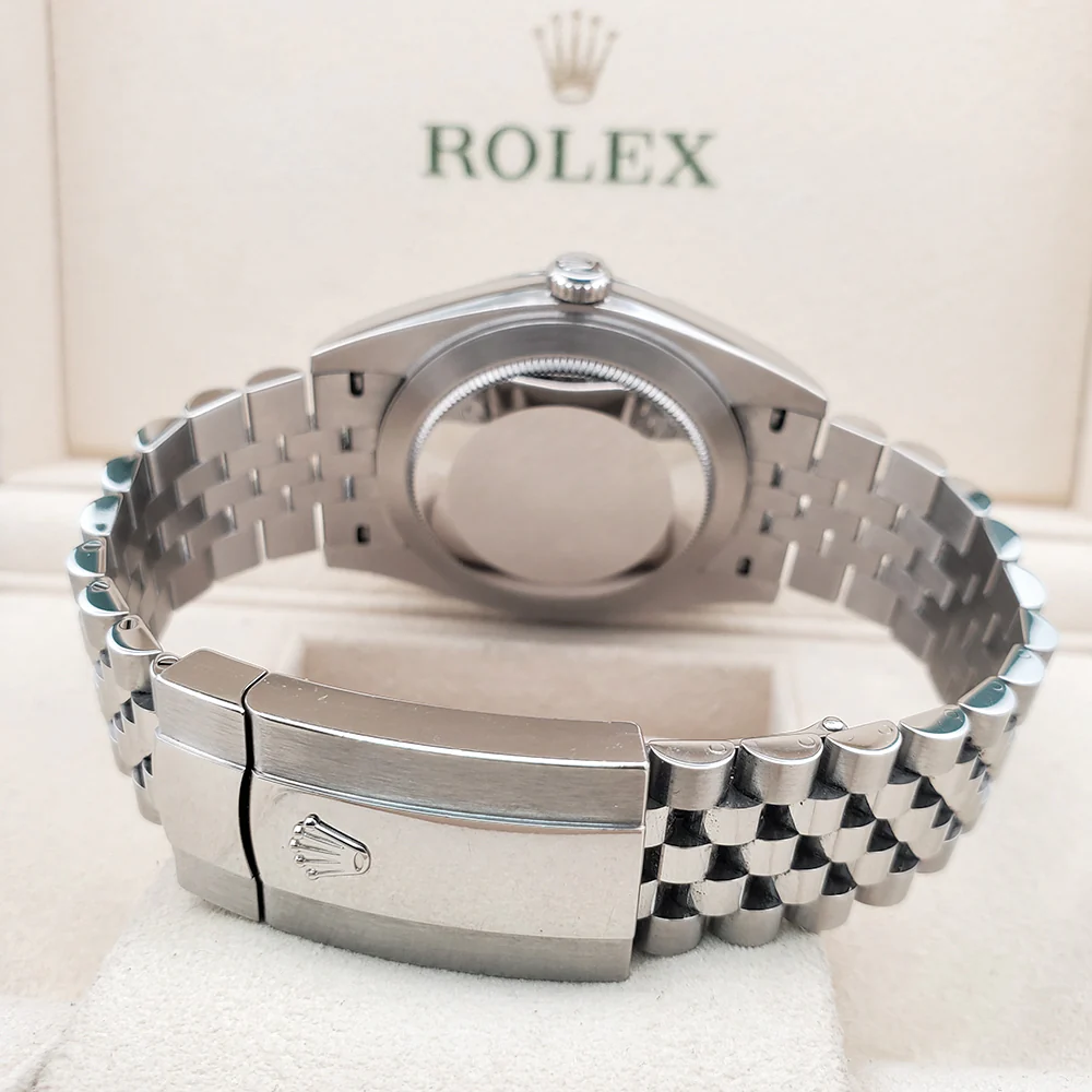 Rolex Datejust 41 126334 Factory Rhodium Diamond Dial Jubilee Steel Watch Box Papers - Image 5