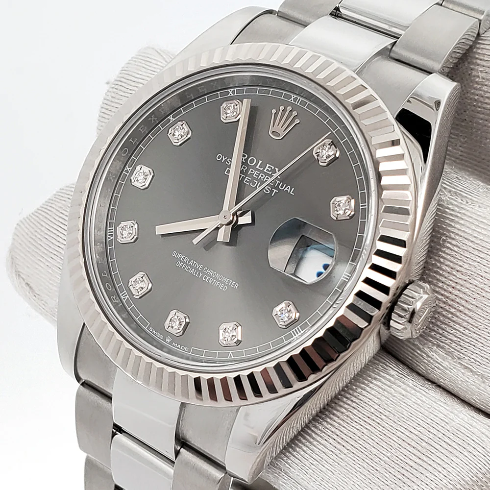 Rolex Datejust 41 126334 Factory Rhodium Diamond Dial Stainless Steel Watch 2023 Box Papers - Image 3