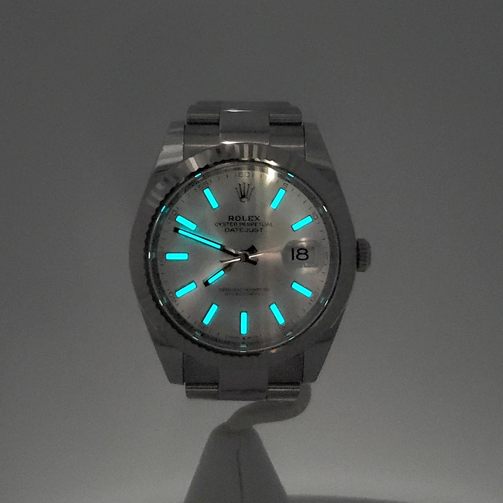 Rolex Datejust 41 Silver Index White Gold Fluted Bezel Oyster Steel Watch 126334 Box/Papers/Tag - Image 8