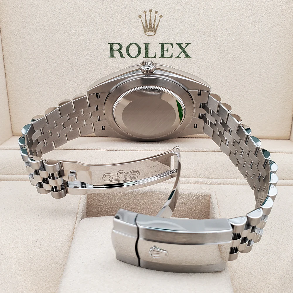 Rolex Datejust 41 126334 Wimbledon Slate Roman Dial Steel Jubilee Watch 2021 Box Papers - Image 6