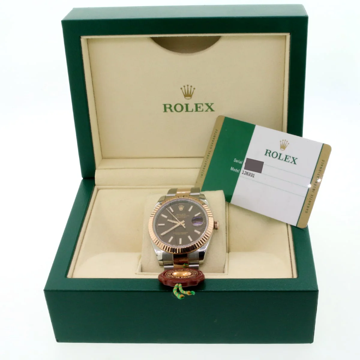 Rolex Datejust 41 2-Tone 18K Everose Gold & Stainless Steel Factory Chocolate Index Dial Automatic Oyster Mens Watch 126331 w/ Papers - Image 4