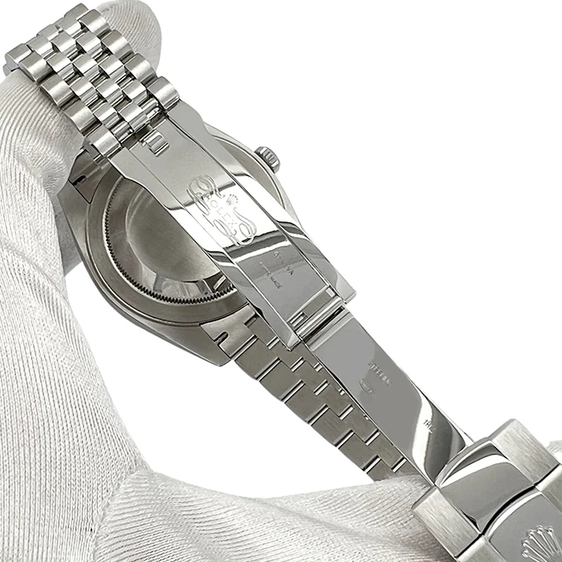 Rolex Datejust 41 4.4CT Diamond Bezel/Lugs/Gray Index Dial 126300 Steel Jubilee Watch Box Papers - Image 6