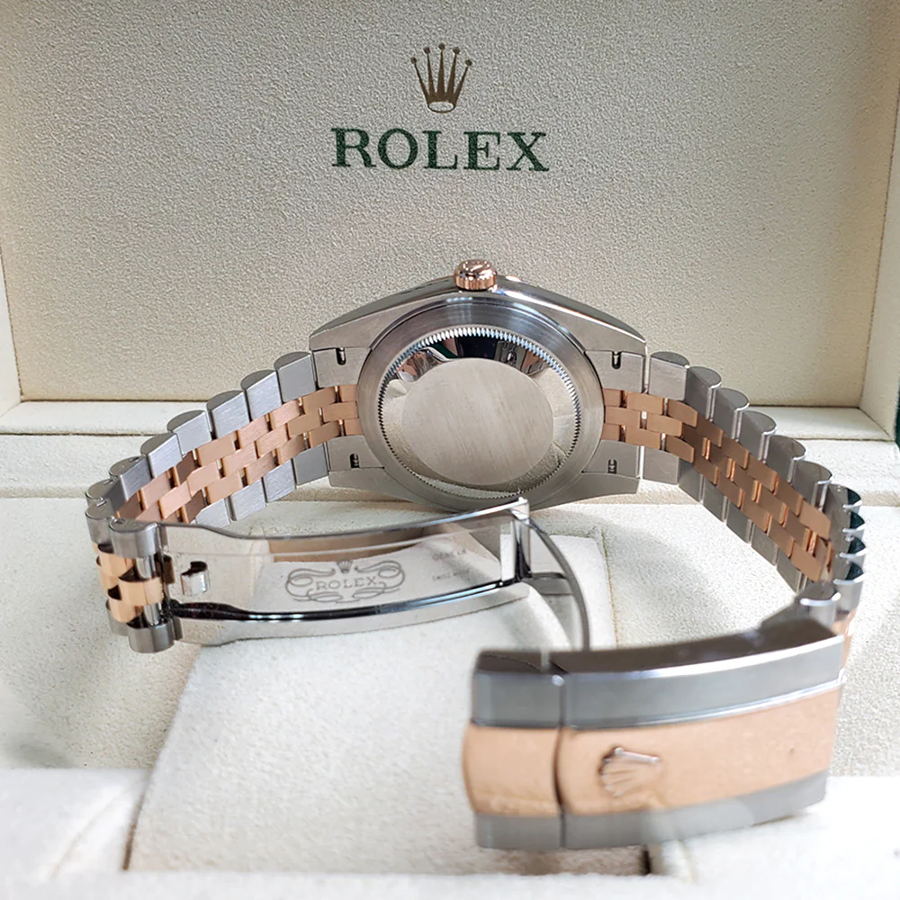 Rolex Datejust 41 Chocolate Dial Rose Gold Steel Jubilee Watch 126301 Box Papers - Image 6