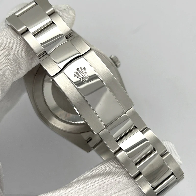 Rolex Datejust 41 Fluted White Gold Blue Diamond Dial Oyster Steel Watch 126334 Box Papers - Image 3