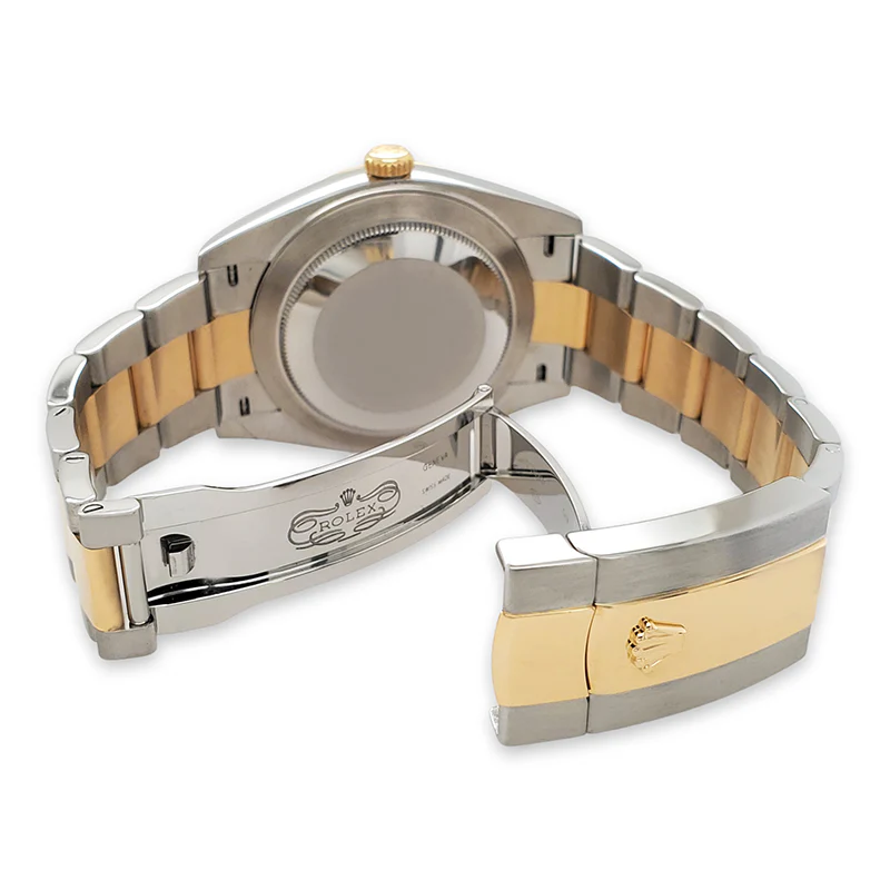 Rolex Datejust 41 Silver Dial Smooth Bezel 2-tone Oyster Watch 2018 Box Papers 126303 - Image 5