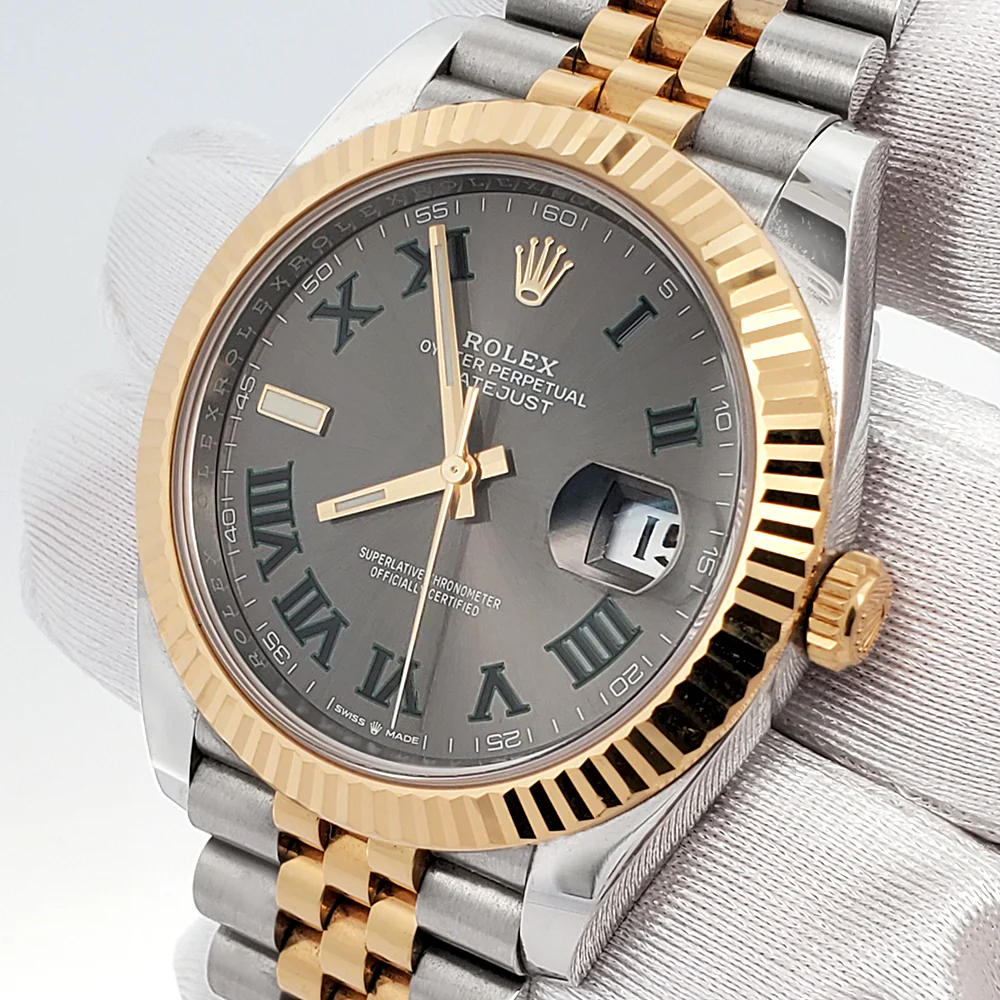 Rolex Datejust 41 Wimbledon Slate Dial 126333 Yellow Gold/Steel Jubilee Watch 2021 Box Papers - Image 2