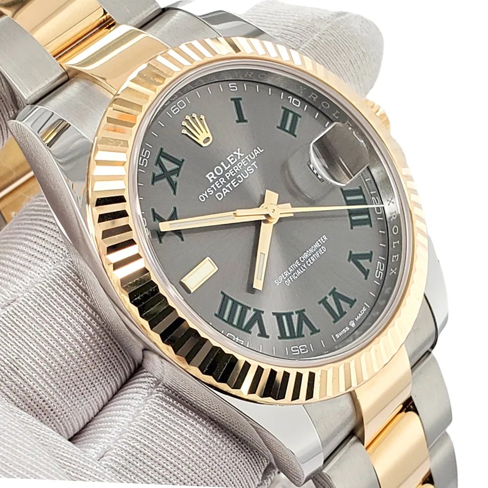 Rolex Datejust 41 Wimbledon Slate Dial 126333 Yellow Gold/Steel Oyster Watch 2022 Box Papers - Image 2