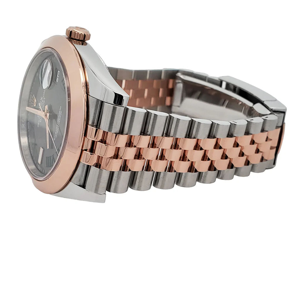 Rolex Datejust 41 Wimbledon Slate Dial Rose Gold/Steel Jubilee 126301 Watch 2022 Box Papers - Image 4