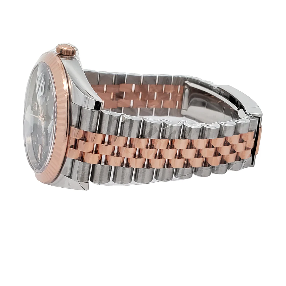 Rolex Datejust 41 Wimbledon Slate Dial 126331 Rose Gold Steel Jubilee Watch 2022 Box Papers - Image 4