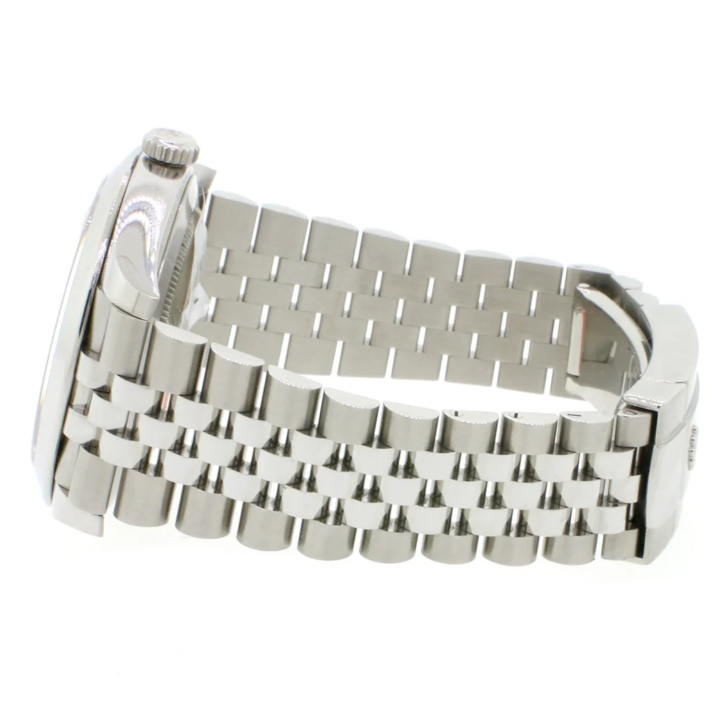 Rolex Datejust 41 Automatic SS Mens Jubilee Watch w/Silver Index/Smooth Bezel w/Box&Papers - Image 3