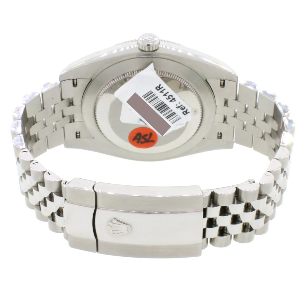 Rolex Datejust 41 Automatic SS Mens Jubilee Watch w/Silver Index/Smooth Bezel w/Box&Papers - Image 6