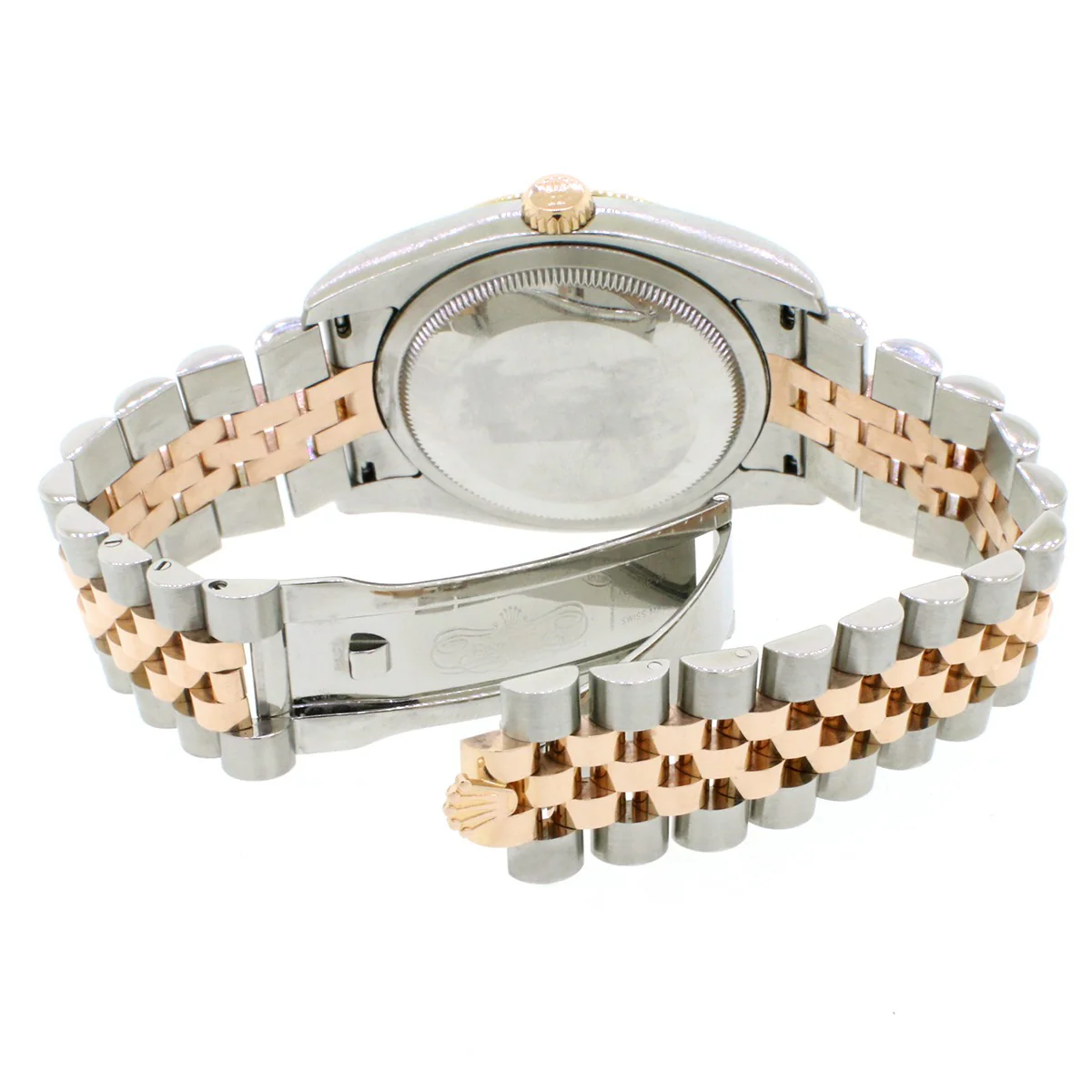Rolex Datejust Black Index Dial 2-Tone Rose Gold/SS 36mm Jubilee Mens Watch 116231 - Image 6