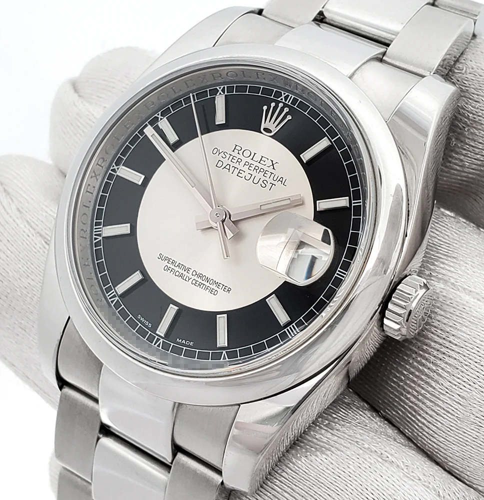 Rolex Datejust Black Tuxedo Dial 36mm 116200 Stainless Steel Oyster Watch - Image 2