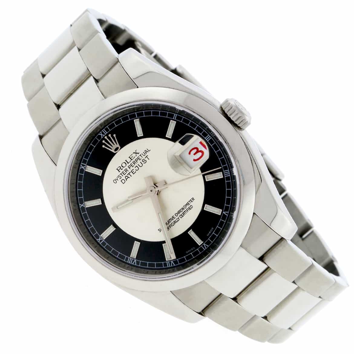 Rolex Datejust Black Tuxedo Dial 36MM Automatic Stainless Steel Oyster Mens Watch 116200 - Image 10