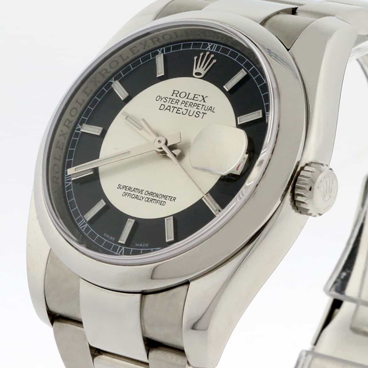 Rolex Datejust Black Tuxedo Dial 36MM Automatic Stainless Steel Oyster Mens Watch 116200 - Image 11