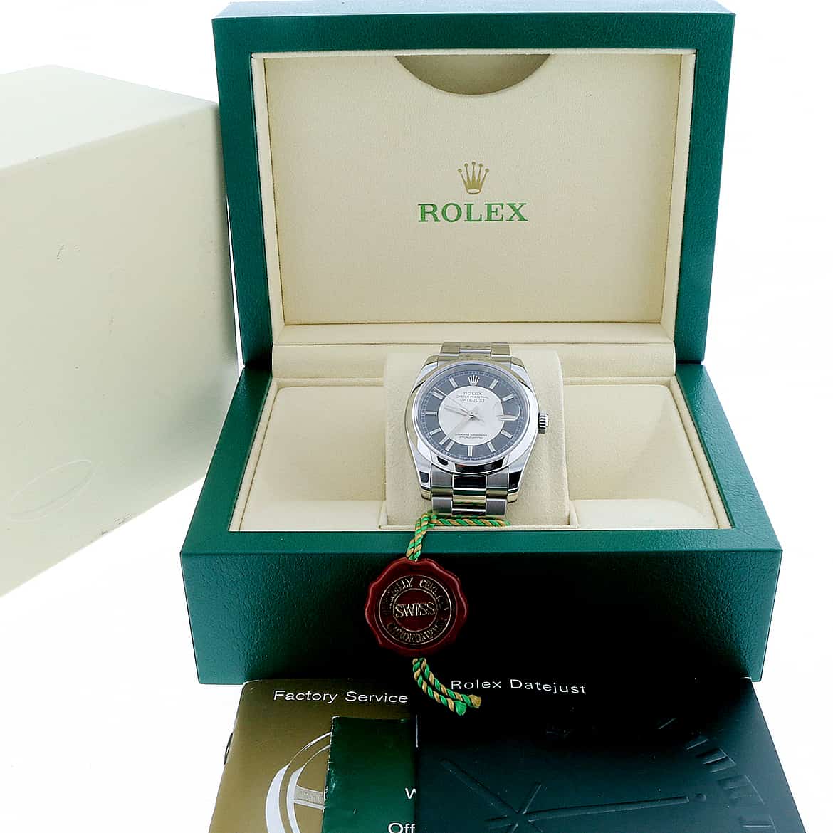 Rolex Datejust Black Tuxedo Dial 36MM Automatic Stainless Steel Oyster Mens Watch 116200 - Image 3