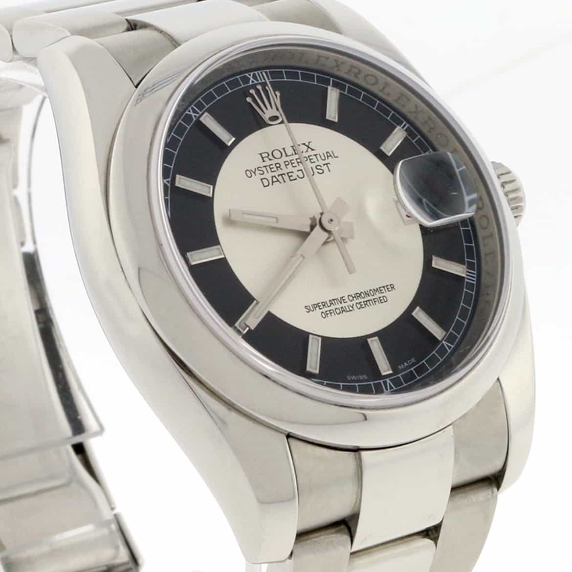 Rolex Datejust Black Tuxedo Dial 36MM Automatic Stainless Steel Oyster Mens Watch 116200 - Image 4