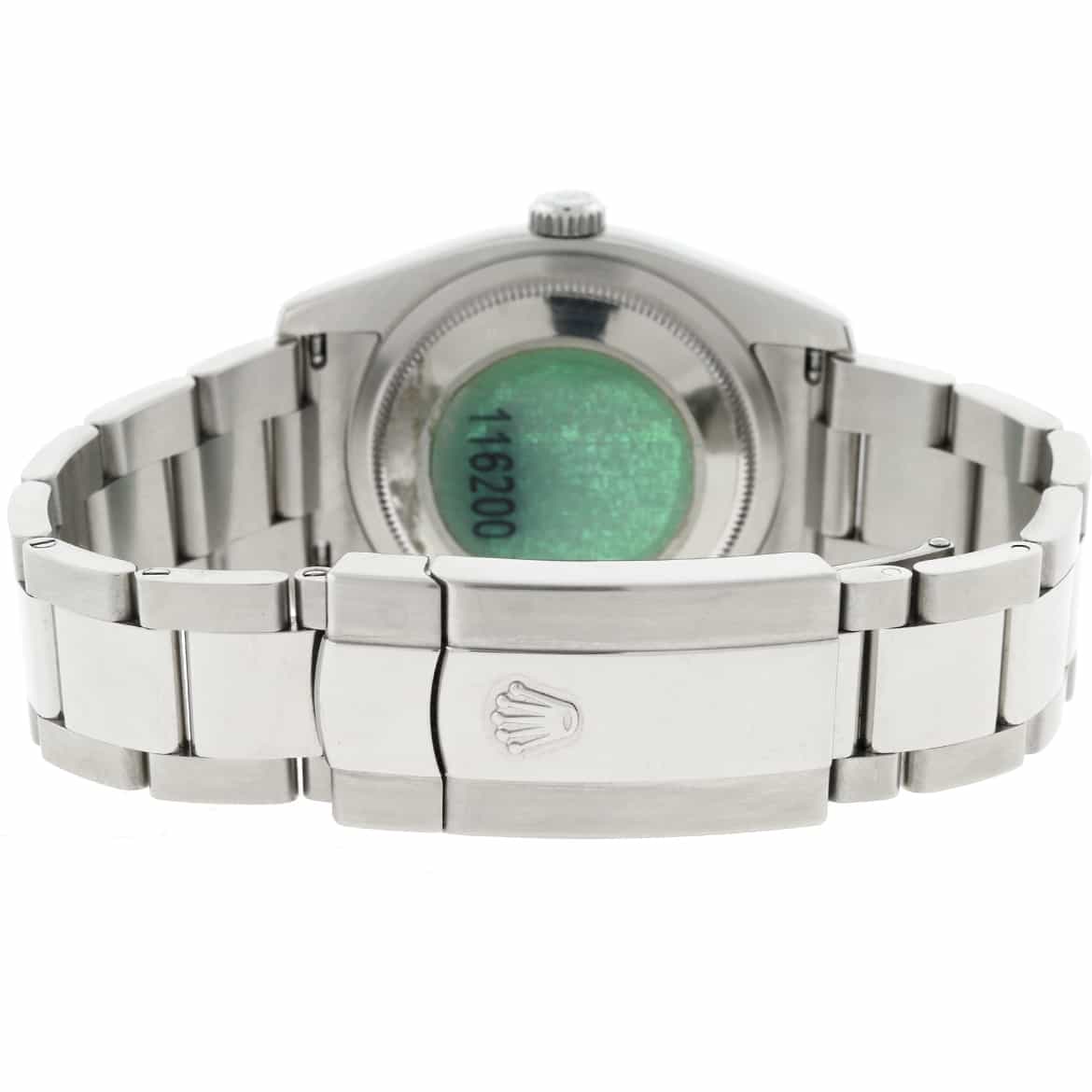 Rolex Datejust Black Tuxedo Dial 36MM Automatic Stainless Steel Oyster Mens Watch 116200 - Image 8