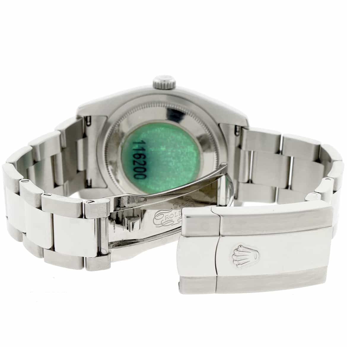 Rolex Datejust Black Tuxedo Dial 36MM Automatic Stainless Steel Oyster Mens Watch 116200 - Image 9