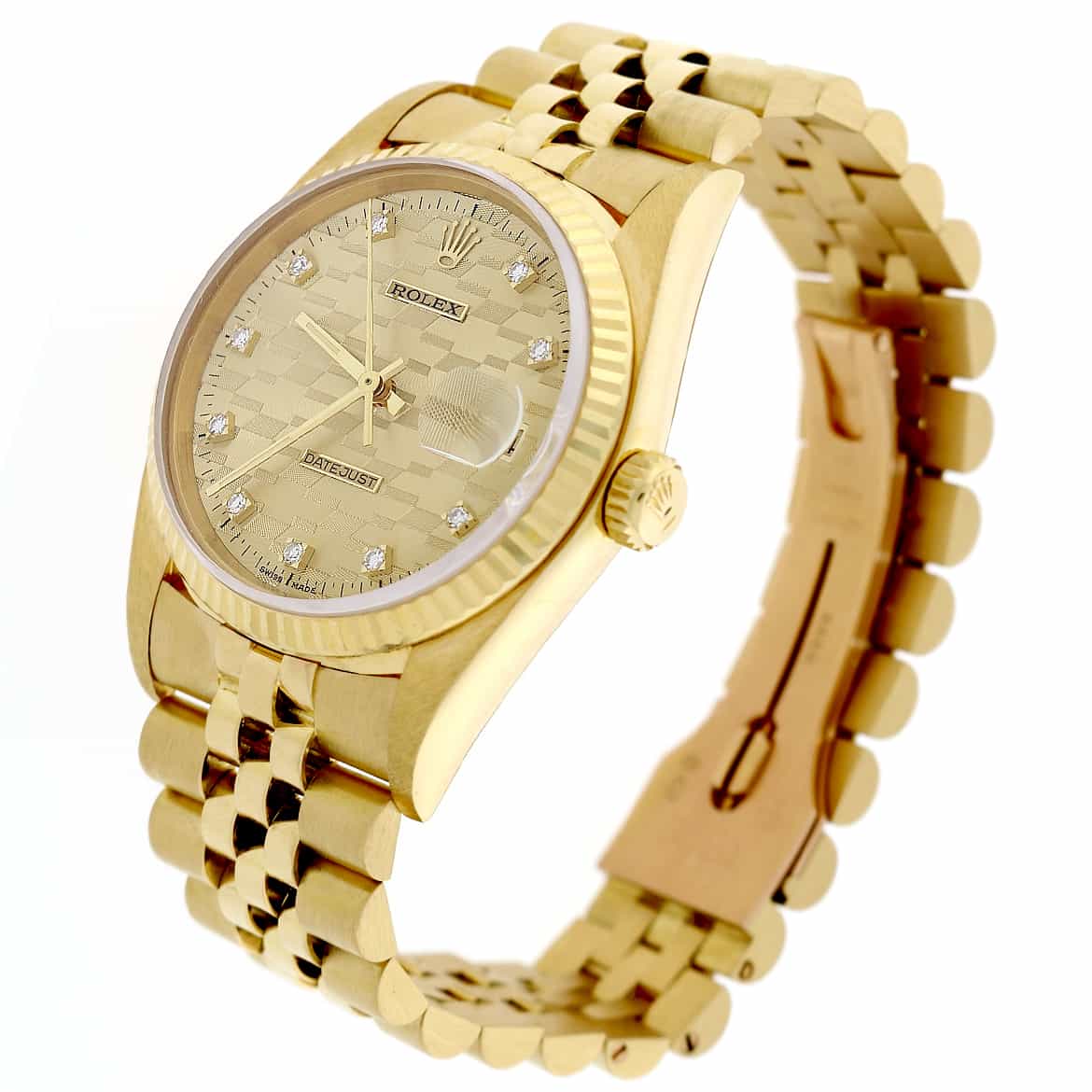 Rolex Datejust Chevrolet Award Diamond Dial 18K Yellow Gold Automatic Jubilee Watch 16018 - Image 5