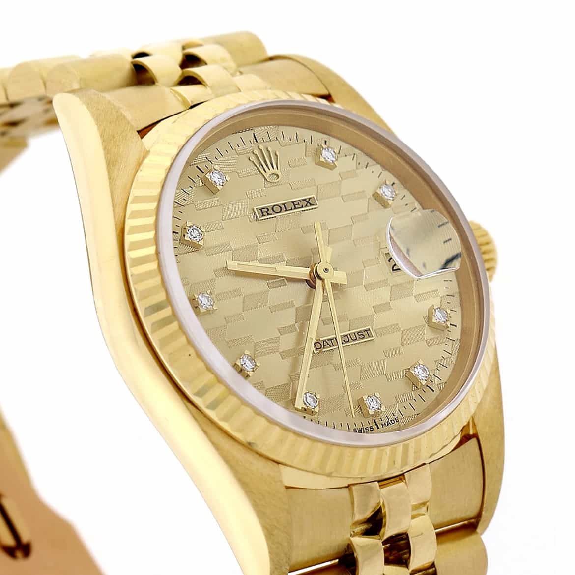 Rolex Datejust Chevrolet Award Diamond Dial 18K Yellow Gold Automatic Jubilee Watch 16018 - Image 7
