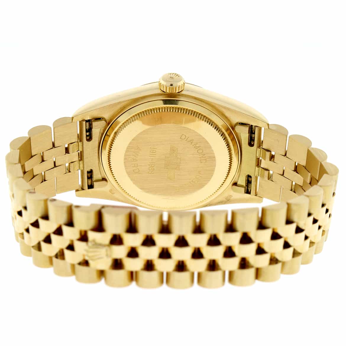 Rolex Datejust Chevrolet Award Diamond Dial 18K Yellow Gold Automatic Jubilee Watch 16018 - Image 9