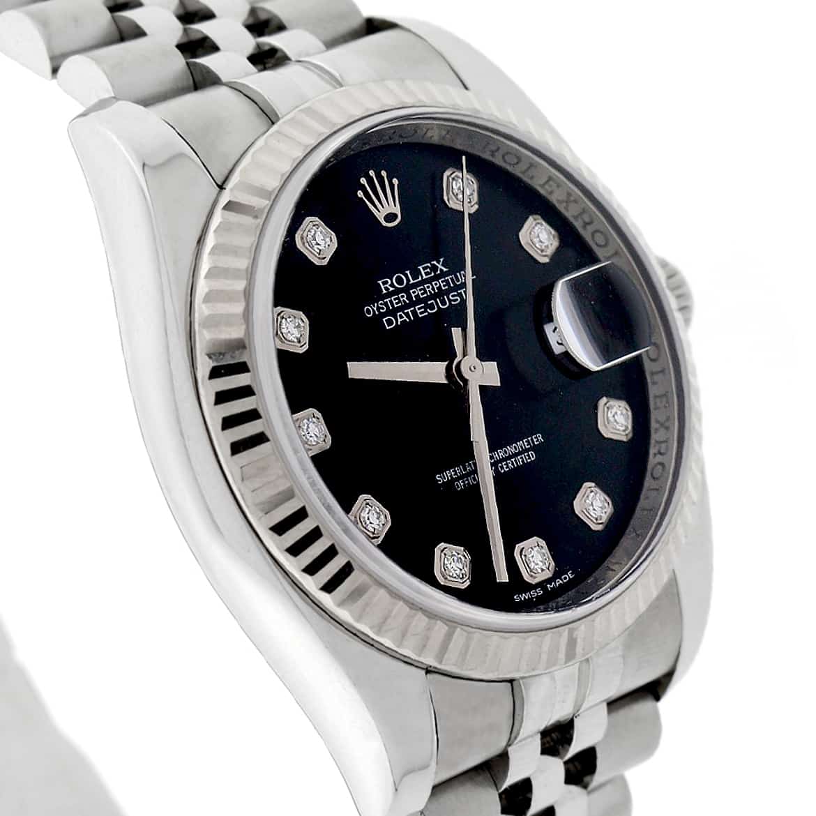Rolex Datejust Diamond Dial 36MM Automatic Stainless Steel Jubilee Watch 116234 - Image 5