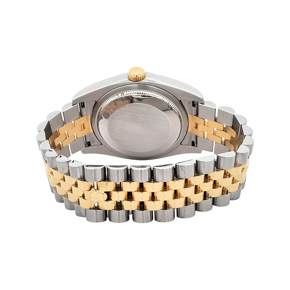 Rolex Datejust Factory Blue Vignette Diamond Dial 2-tone Yellow Gold/Steel Jubilee 36mm Watch 116233 Box/Apr - Image 6