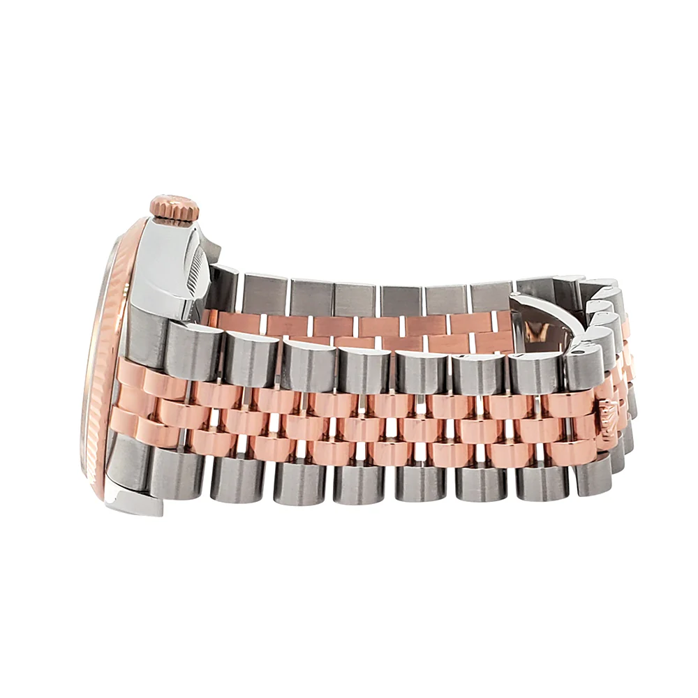 Rolex Datejust Factory Chocolate Floral Diamond Dial 2-Tone Rose Gold/Steel Jubilee 36mm Watch 116231 - Image 6