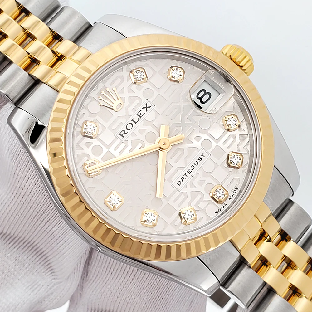 Rolex Datejust Factory Diamond Silver Jubilee Dial 2-tone Yellow Gold/Steel 31mm Watch 178273 Box Papers - Image 2