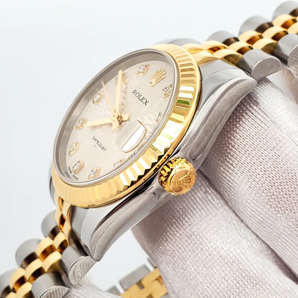 Rolex Datejust Factory Diamond Silver Jubilee Dial 2-tone Yellow Gold/Steel 31mm Watch 178273 Box Papers - Image 3