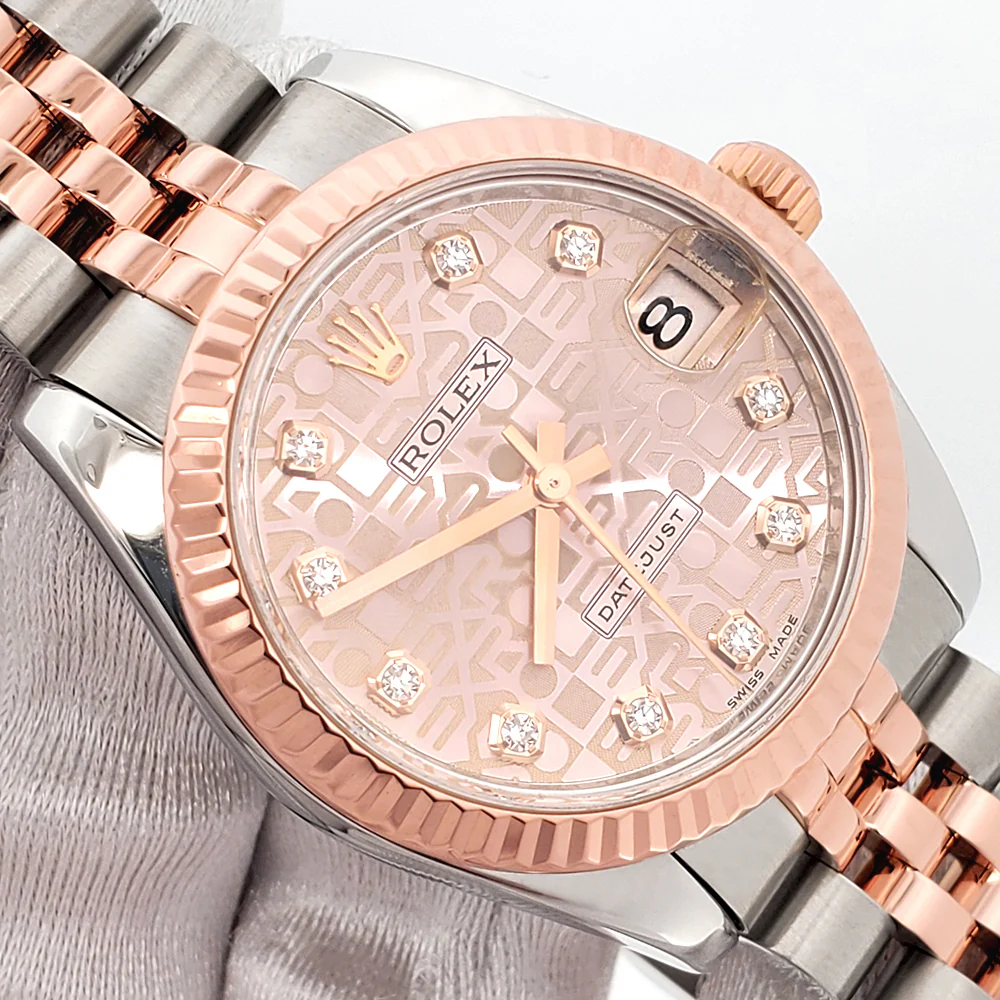 Rolex Datejust Factory Jubilee Diamond Dial 2-Tone Rose Gold/Steel 31mm Jubilee Watch 178271 Box Papers - Image 2